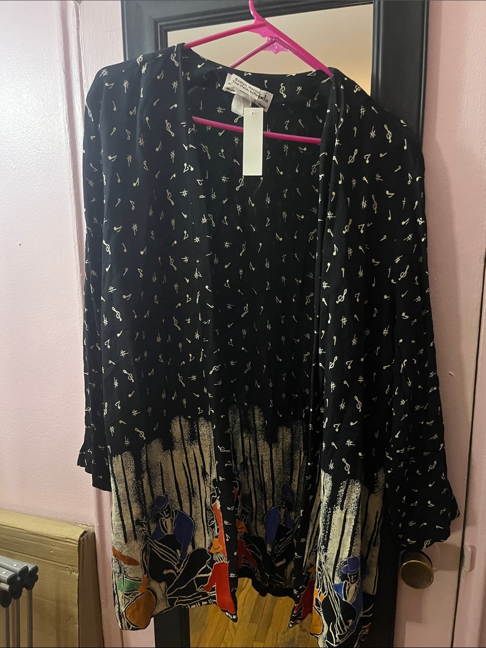 Evelyn Marcuv The Palace Moda Black Musical Note Blouse